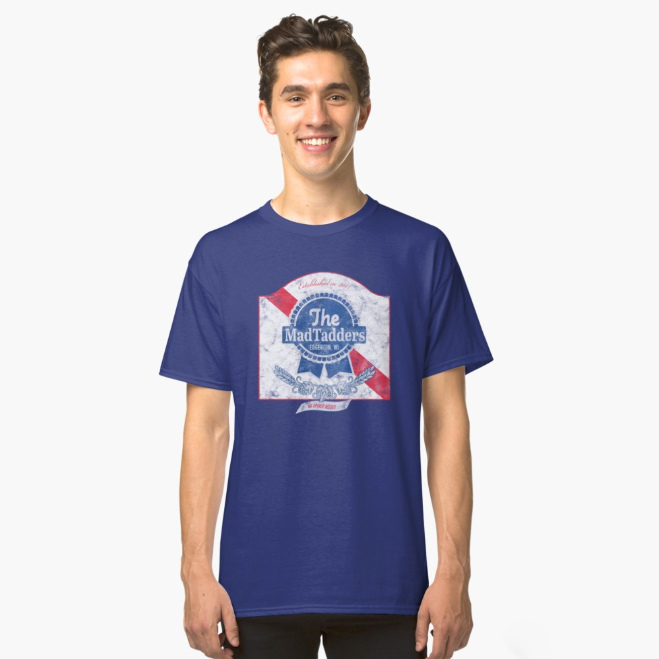 MadTadders Merchandise - Pabst Distressed Hipster Print